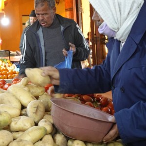 Buying for our lunch at th market at Tozeur TN