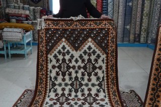 Musee Okba, government rug shop featuring Berber natural colour rugs.Kairouan TN