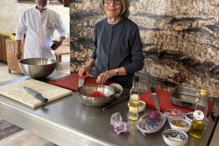 Cooking at Eden Palm (date plantation), Tozeur TN