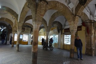 The slave trading area in the medina, Tunis TN