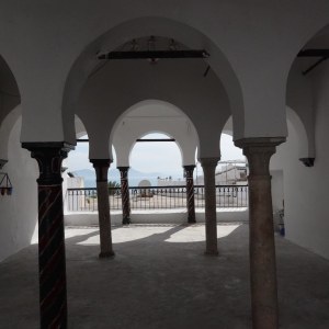 The mosque of 13C saint Sidi Bou Said. Village named after him. TN