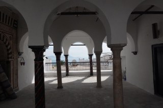 The mosque of 13C saint Sidi Bou Said. Village named after him. TN